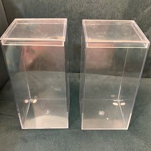 (2) Acrylic display cases for Beanie Baby
